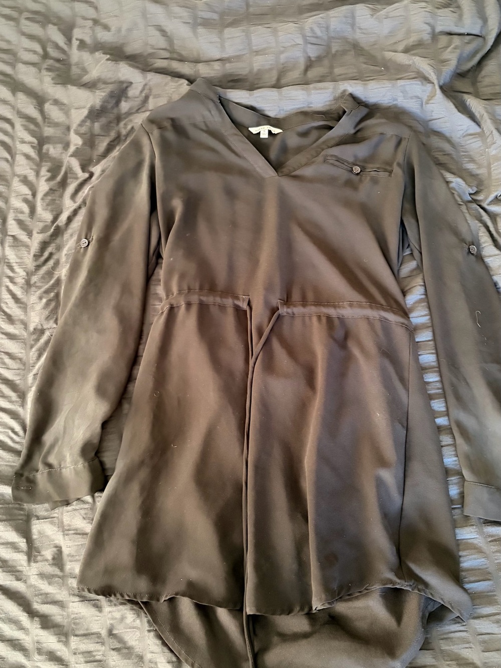 Naked Zebra Black V-Neck Mini Dress